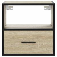 Nachtkastjes 2 st wandgemonteerd 40x31x39,5cm sonoma eikenkleur - thumbnail