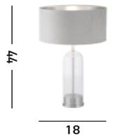 Searchlight Unieke tafellampOxford met taupe kap - EU81713TA - thumbnail