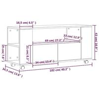 Tv-meubel 102x34,5x43 cm bewerkt hout wit - thumbnail