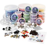 Silk Clay Funny friends, klassenset, diverse kleuren, 1 set - thumbnail