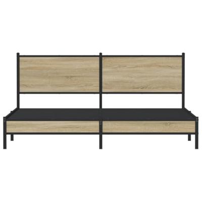 Bedframe zonder matras metaal sonoma eikenkleurig 183x213 cm