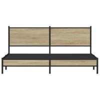 Bedframe zonder matras metaal sonoma eikenkleurig 183x213 cm - thumbnail