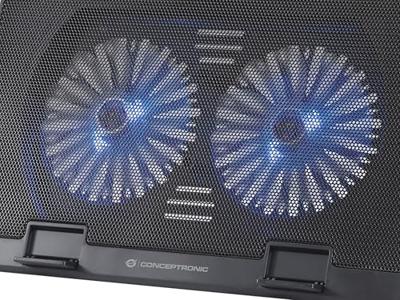 Conceptronic THANA02B Cooling-pad voor laptop In hoogte verstelbaar