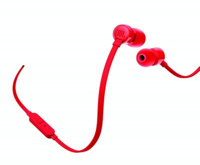 JBL T110 Wired in-Ear Headphone , Red Color