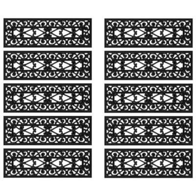 VidaXL Trapmatten 10 st 25x75 cm rubber