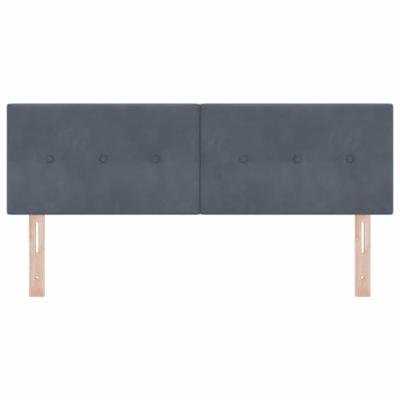 Hoofdbord met LED -striplichten Verstelbaar Grijs 80 cm Fluweel
