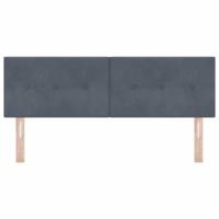 Hoofdbord met LED -striplichten Verstelbaar Grijs 80 cm Fluweel - thumbnail