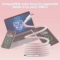 T'nB - Magnetische USB C naar USB C-kabel, snel opladen 60 W, magnetische nylon mantel en knoopbescherming, lengte 1,5 m, compatibel met Apple iPhone 15/15 Pro / 15 Pro Max / 16/16 Pro / 16 Pro Max - - thumbnail