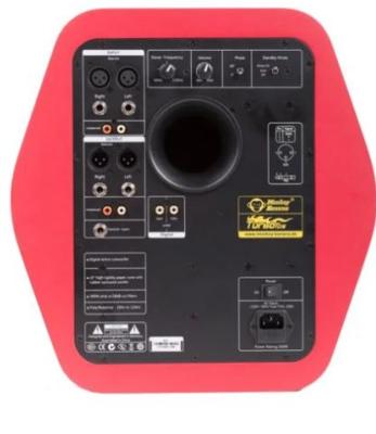 Monkey Banana Turbo 10s actieve studiosubwoofer rood (per stuk)