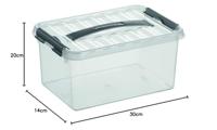Sunware Q-line opbergbox 6L transp./metaal - thumbnail