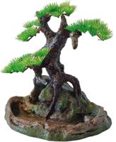 Polyresin ornament bonsai boom op rots 17.5 cm Decoratie Gebr. de Boon - Gebr de boon - thumbnail