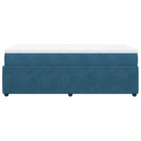 Boxspring met matras fluweel donkerblauw 90x190 cm - thumbnail