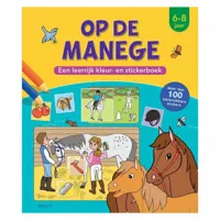 Op de manege, Kleur en stickerboek maat:-leeg- - thumbnail