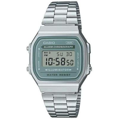 Unisex horloge Casio A168WA-3AYES Groen Zilverkleurig (Ø 35 mm)