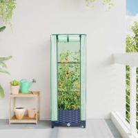 VidaXL Plantenbak verhoogd met kashoes 40x40x123 cm rattanlook - thumbnail