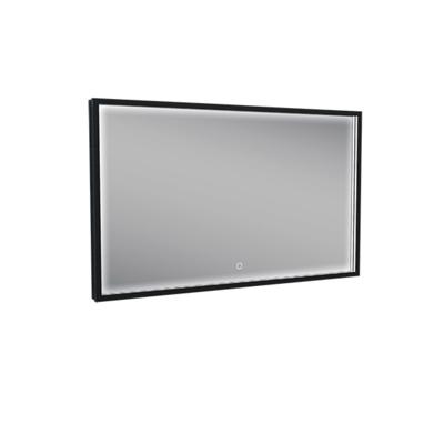 Avi spiegel rechthoek met LED, dimbaar en spiegelverwarming 80 x 60 cm mat zwart
