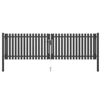Tuinhekpoort staal 400x75 cm antraciet - thumbnail