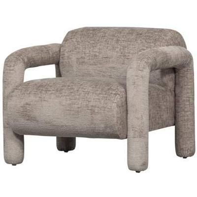 WOOOD Fauteuil 'Lenny' Structure Velvet, kleur Zand
