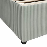 Bedframe met matras met matras Lichtgrijs 160 x 200 cm Fluweel - thumbnail