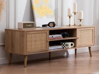 Tv-meubel VANILLE 2 deuren sonoma eik met rotan - thumbnail