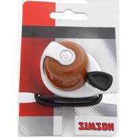 Simson fietsbel allure bruin-wit op kaart - thumbnail