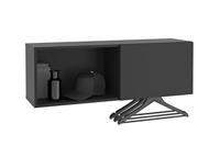 FMD wandkapstok met vak 99,1x27,2x33cm zwart - thumbnail