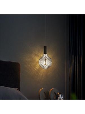 Edison Vintage LED filament lichtbron Globe - Rook - G95 Deco - Retro LED lamp - 9.5/9.5/13.5cm - geschikt voor E27 fitting - Dimbaar - 4W 150lm 1800K - warm wit licht