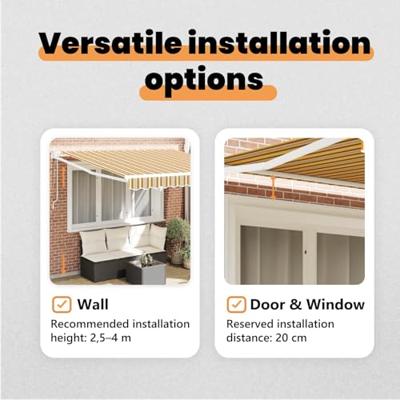 VidaXL Inklapbaar zonnescherm multikleur 350 x 250 cm