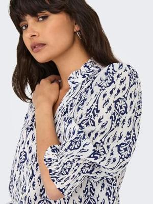 Only Onlraya 3/4 Shirt Wvn Noos T-shirts Night Sky Ocean Graphic
