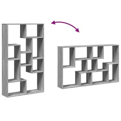 Boekenkast 72x20x120 cm bewerkt hout grijs sonoma eikenkleurig