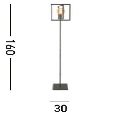 Searchlight Zwarte staande lampPlaza - EU23202-1BK