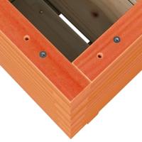 Plantenbak 40x40x49,5 cm massief grenenhout wasbruin - thumbnail