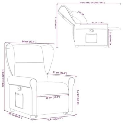 Sta-op-stoel verstelbaar stof zwart
