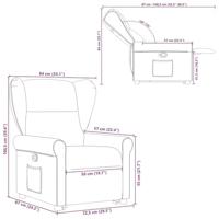 Sta-op-stoel verstelbaar stof donkerbruin - thumbnail