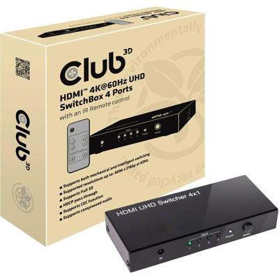 CLUB3D HDMI 2.0 UHD SwitchBox 4 Ports CLUB3D HDMI 2.0 UHD SwitchBox 4 Ports