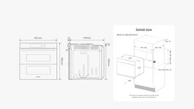 Polyrytische Oven Samsung NV7B5750TDK/U1 3950 w 76 L