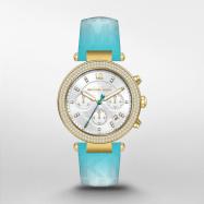 Horlogeband Michael Kors MK7227 Leder Blauw - thumbnail
