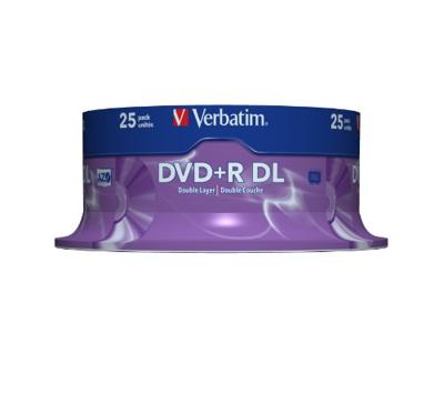 Verbatim DVD+R Double Layer 8x Matt Silver 25pk Spindle 8.5GB DVD+R DL