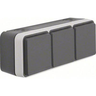 Berker 47733515 W.1 (opbouw) Wandcontactdoos drievoudig spatwaterdicht Grijs, Lichtgrijs 1 stuk(s) Berker 47733515 W.1 (opbouw) Wandcontactdoos drievoudig spatwaterdicht Grijs, Lichtgrijs 1 stuk(s)