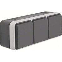 Berker 47733515 W.1 (opbouw) Wandcontactdoos drievoudig spatwaterdicht Grijs, Lichtgrijs 1 stuk(s) - thumbnail