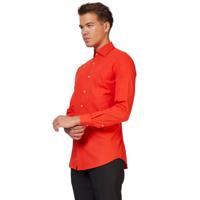 Opposuits Basic Overhemd Rood Heren - thumbnail