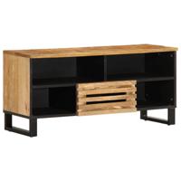 Tv-meubel 100x34x46 cm massief ruw mangohout - thumbnail