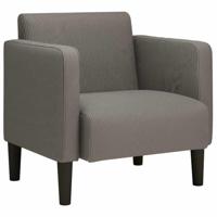Fauteuil met armleuningen 54 cm corduroy stof lichtgrijs - thumbnail