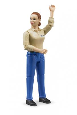 Bruder vrouw met fel huidtype en donkerblauwe broek Bruder vrouw met fel huidtype en donkerblauwe broek