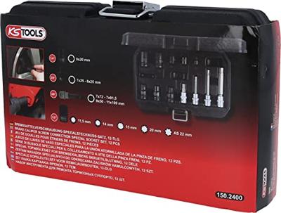 KS Tools 150.2400 Set speciale aansluitbussen voor remklauwschroefkoppeling, 12-delig KS Tools 150.2400 Set speciale aansluitbussen voor remklauwschroefkoppeling, 12-delig