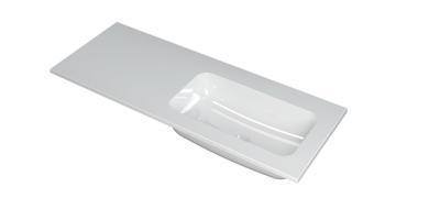 INK Wastafel Faktor polystone rechts zonder kraangat 120 cm x 45 cm x 1,5 cm Glans wit 3407027