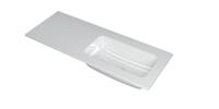 INK Wastafel Faktor polystone rechts zonder kraangat 120 cm x 45 cm x 1,5 cm Glans wit 3407027 - thumbnail