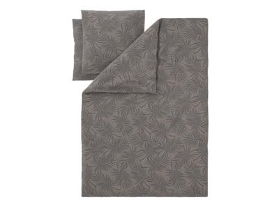 LIVARNO Satijnen dekbedovertrek 200 x 200 cm (Palmbladeren)