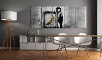 Schilderij - Banksy: Monkey with Frame - thumbnail