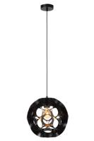 Lucide HANNELORE - Hanglamp - Ø 30 cm - 1xE27 - Zwart - thumbnail